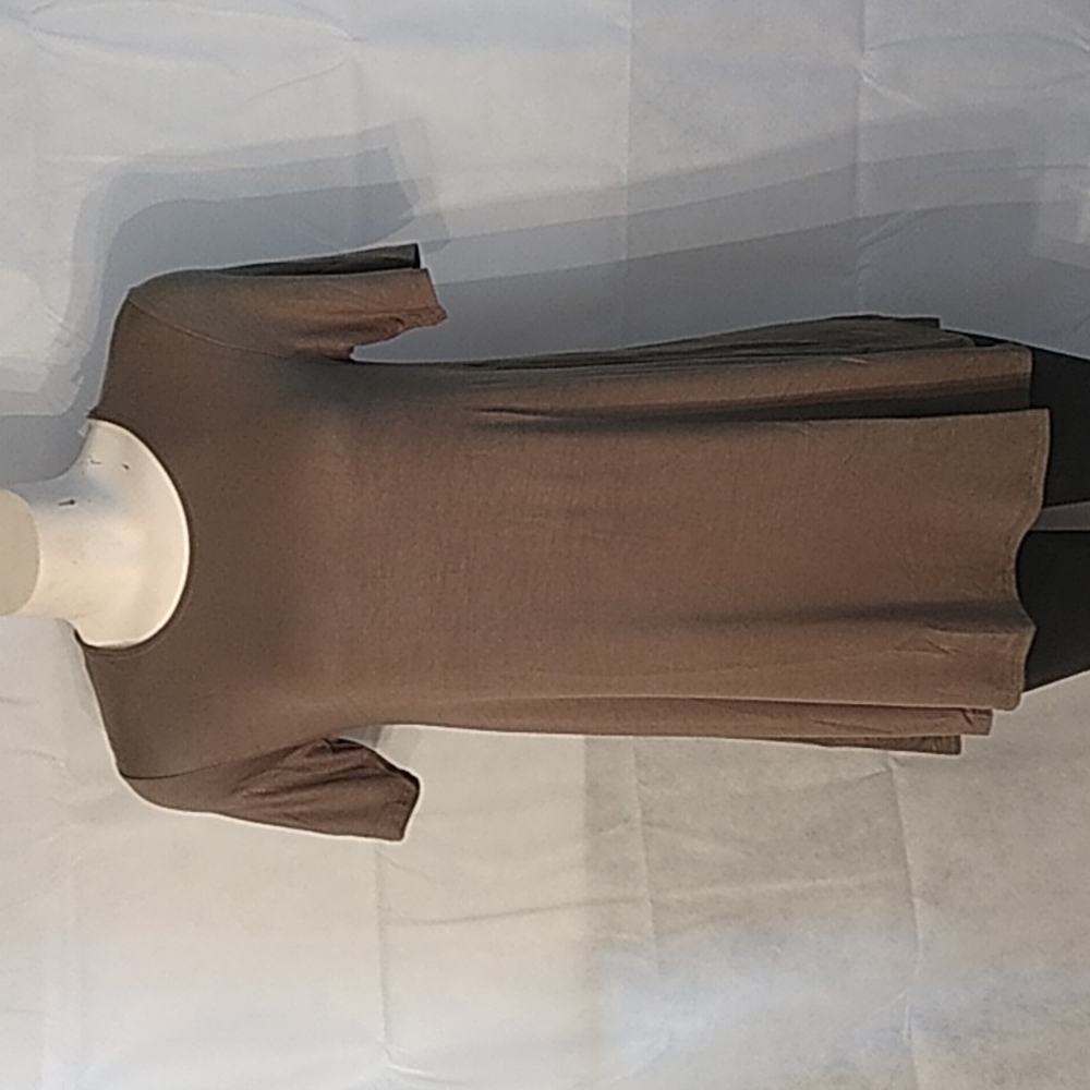 Azules women's Ava A Line tunic olive short sleeve small